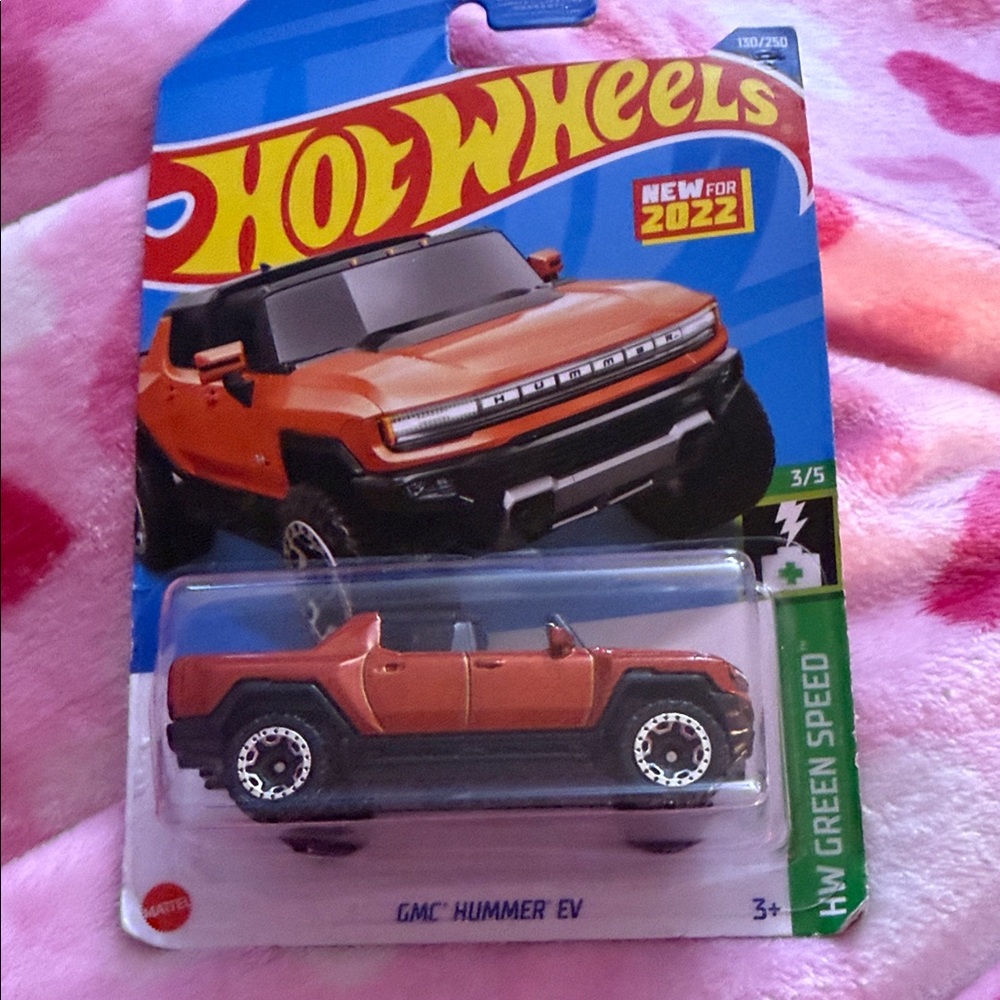 Orange GMC Hummer EV Toy Car